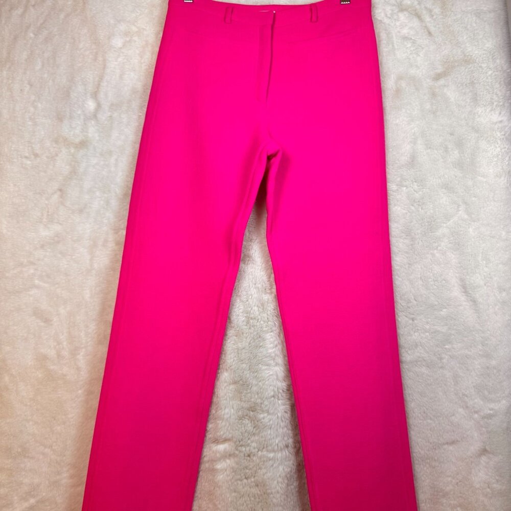 A0014 Chado Ralph Rucci Womens Pink Trousers Size 6 Elegant & Bright Pants
